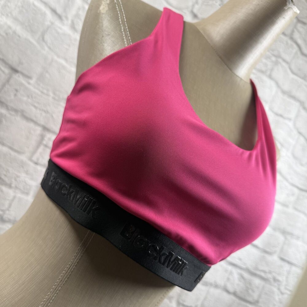 Black Milk Clothing Pink Sports Bra Women's Small Padded Racerback T-Back NWT